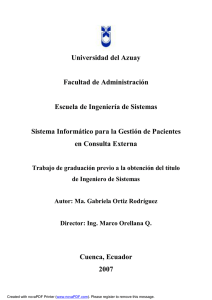 Universidad del Azuay Facultad de Administración Escuela de