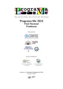 Cuadernillo de problemas del Nacional de ProgramaMe 2015