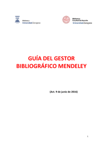 Guía Mendeley UZ - Biblioteca de la Universidad de Zaragoza