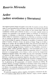 Rosario Miranda Arder (sobre erotismo y literatura)