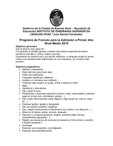 Programa de Francés - IES en Lenguas Vivas "Juan Ramón