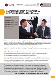 máster en logística internacional y supply chain management