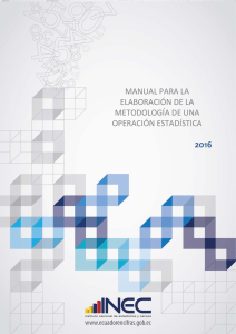 Manual documentar metodologia operaciones estadísticas
