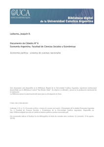 Ledesma, Joaquín R. Documento de Cátedra Nº 6 Economía