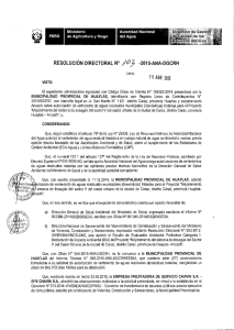 RESOLUCIÓN DIRECTORAL N° jO} -2015-ANA