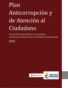 Plan Anticorrupción y de Atención al Ciudadano 2016