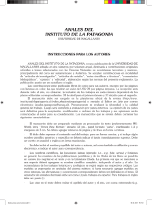 Instrucciones Autores - Anales del Instituto de la Patagonia