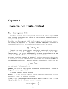 Teorema del l´ımite central