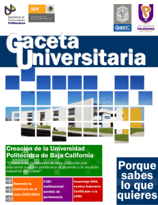 Gaceta Universitaria - Universidad Politécnica de Baja California