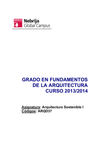 ARQD37 Arquitectura Sostenible I