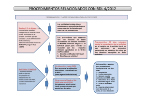 Esquema procedimiento pago proveedores RDL 4-2012
