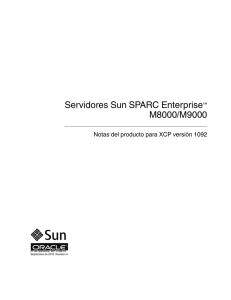 Servidores Sun SPARC Enterprise M8000/M9000 Notas del