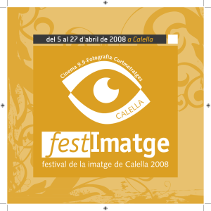 Programa Festimatge08 - Ajuntament de Calella