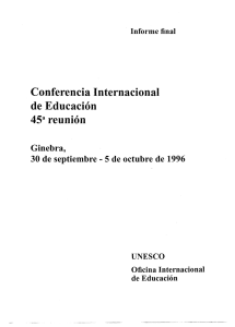 Conferencia Internacional de Educación, 45a - unesdoc