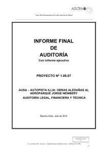 Informe - Auditoría General de la Ciudad de Buenos Aires