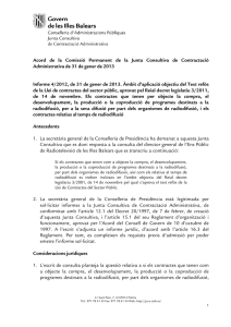 Informe 4/2012, de - Govern de les Illes Balears