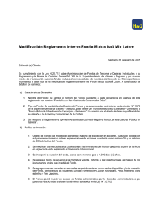 Carta Modificaciones Fondo Mutuo Itaú Mix Latam