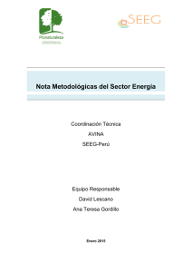 Nota Metodológicas del Sector Energía