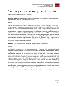 Aportes para una ontología social realista