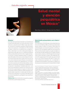 Salud mental y atención psiquiátrica en México - E-journal