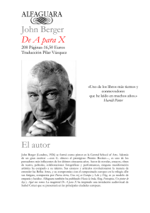 John Berger De A para X El autor