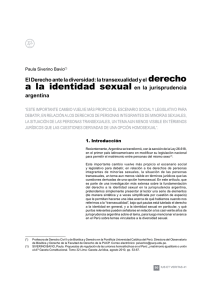 a la identidad sexual en la jurisprudencia