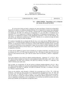 COMUNICADO Nro. 50559 28/04/2015 Ref.: LEBAC