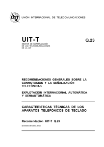 Recomendación UIT-T Q.23