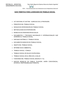 Licenciado en Trabajo Social - Gendarmeria Nacional Argentina