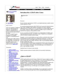 Introducción a LDAP sobre Linux ¿Qué es LDAP? - Redes