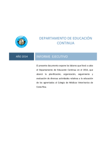 Informe Educación Continua Asamblea 2015