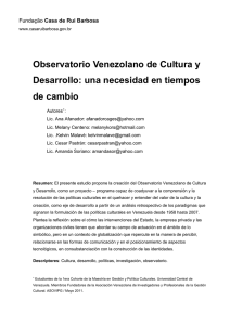 Observatorio Venezolano de Cultura y Desarrollo