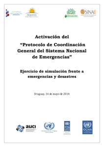 Activación del Protocolo de Coordinación General del Sistema