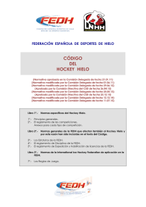 código del hockey hielo - Federación Española Deportes de Hielo