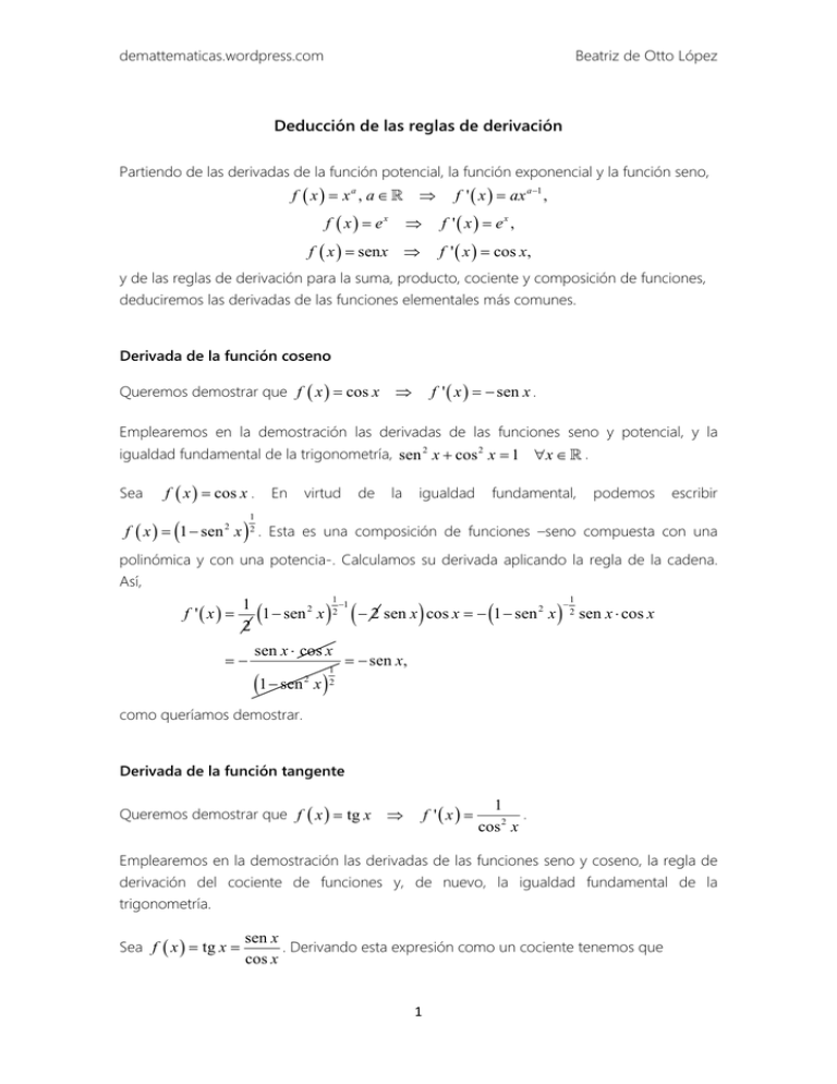 Reglas De Derivación _deducción