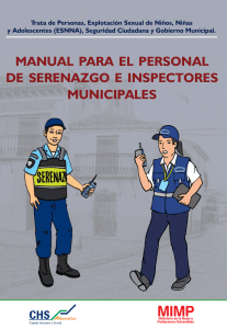 manual para el personal de serenazgo e inspectores municipales