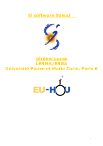 El software SalsaJ Jérôme Lucas LERMA/ERGA Université Pierre et