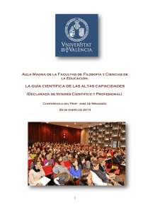 Conferencia en la Universidad de Valencia