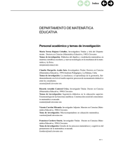 Departamento de Matem&aacute;tica Educativa