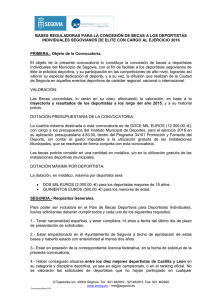 Convocatoria Becas 2016 - Instituto Municipal de Deportes de