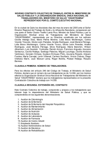 Noveno contrato colectivo - Ministerio de Salud Pública