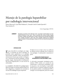 Manejo de la patología hepatobiliar por radiología intervencional