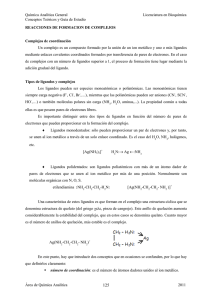 Química Analítica General Licenciatura en Bioquímica Conceptos