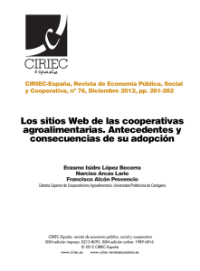 Los sitios Web de las cooperativas agroalimentarias. Antecedentes