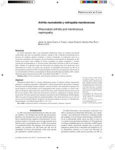 Artritis reumatoide y nefropatía membranosa