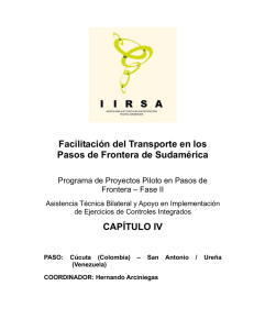 Facilitación del Transporte en los Pasos de Frontera de Sudamérica
