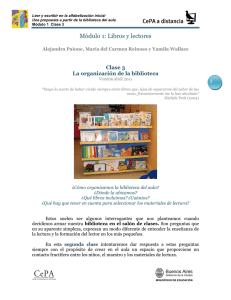 1-Bibliotecas en las aulas - Proyecto de Apoyo a la Escuela