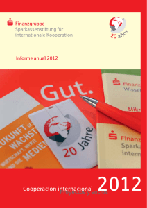 Informe anual 2012 - Sparkassenstiftung