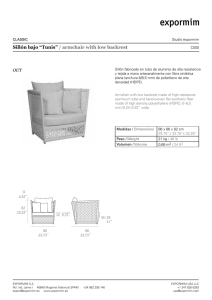Sillón bajo “Tunis” / armchair with low backrest