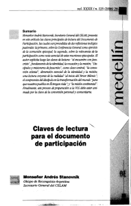 Claves de Lectura para el documento de participación. (2006)